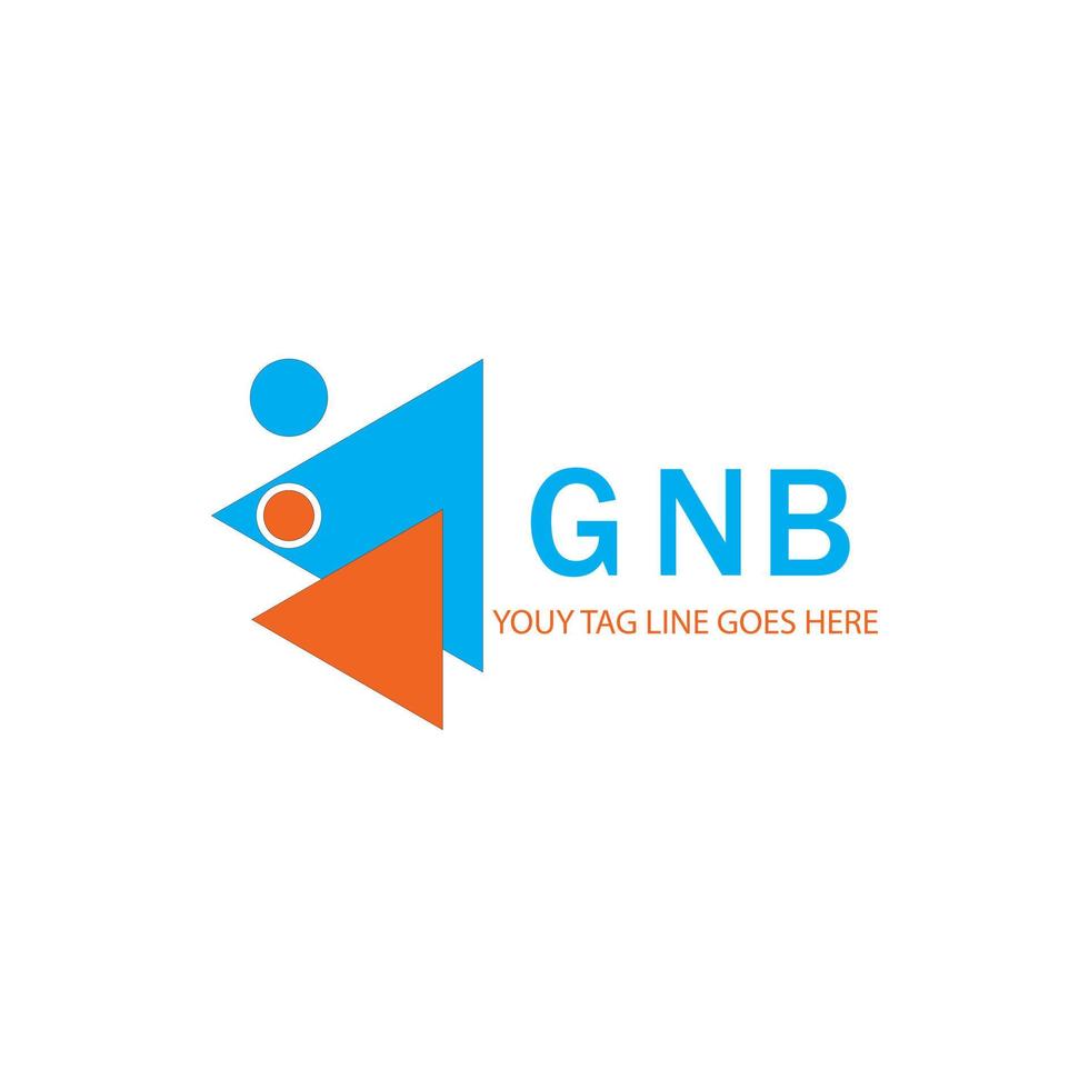 gnb letter logo creatief ontwerp met vectorafbeelding vector