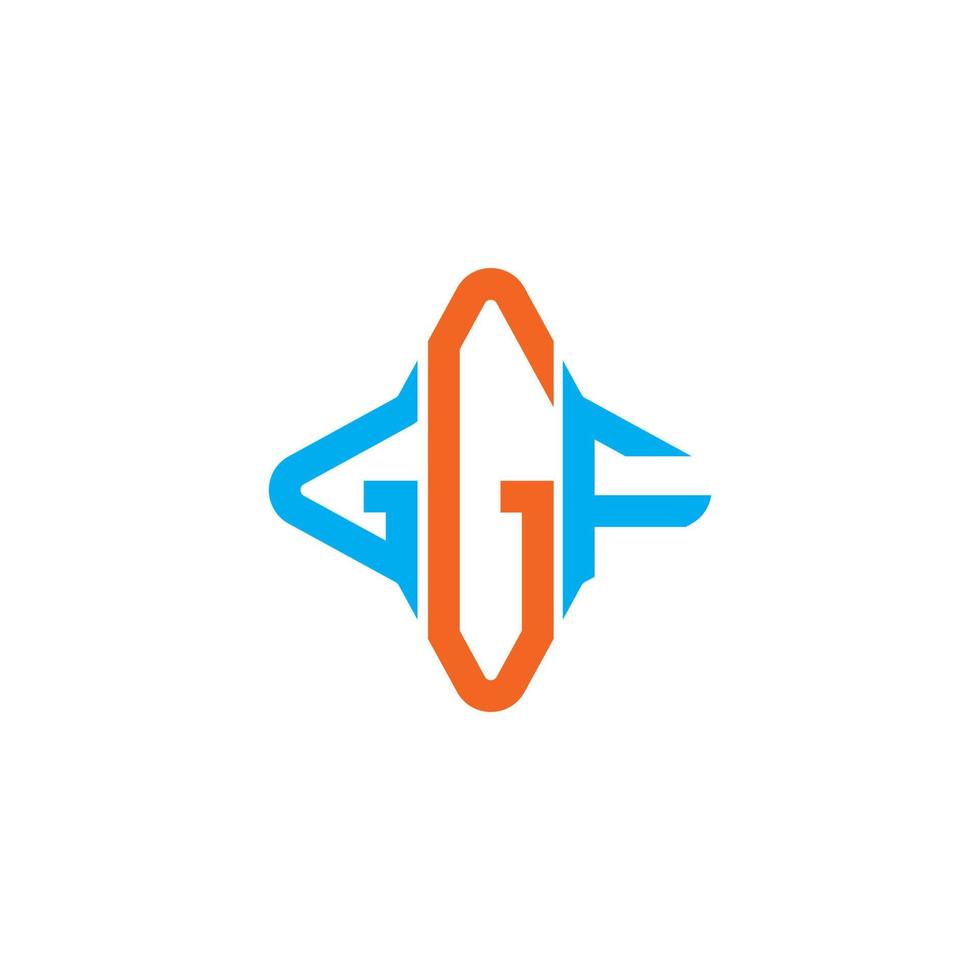 ggf letter logo creatief ontwerp met vectorafbeelding vector