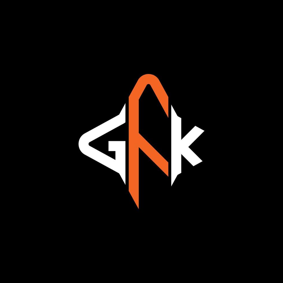 gfk letter logo creatief ontwerp met vectorafbeelding vector