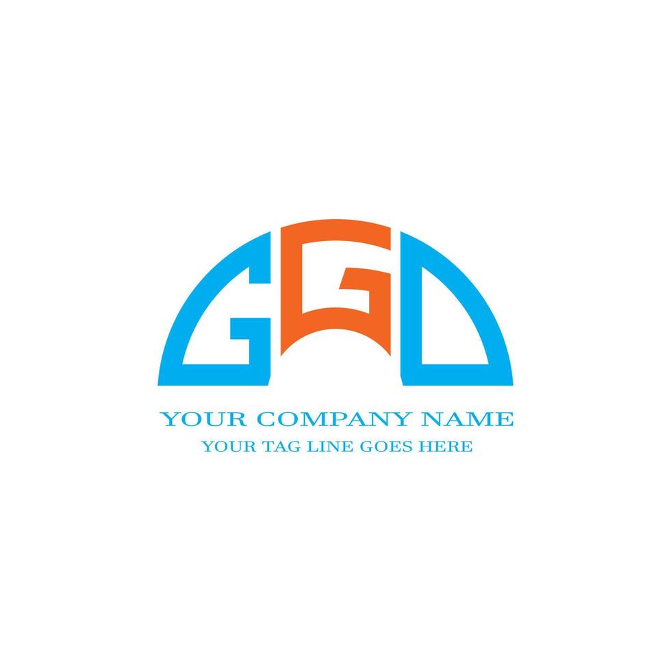 ggd letter logo creatief ontwerp met vectorafbeelding vector