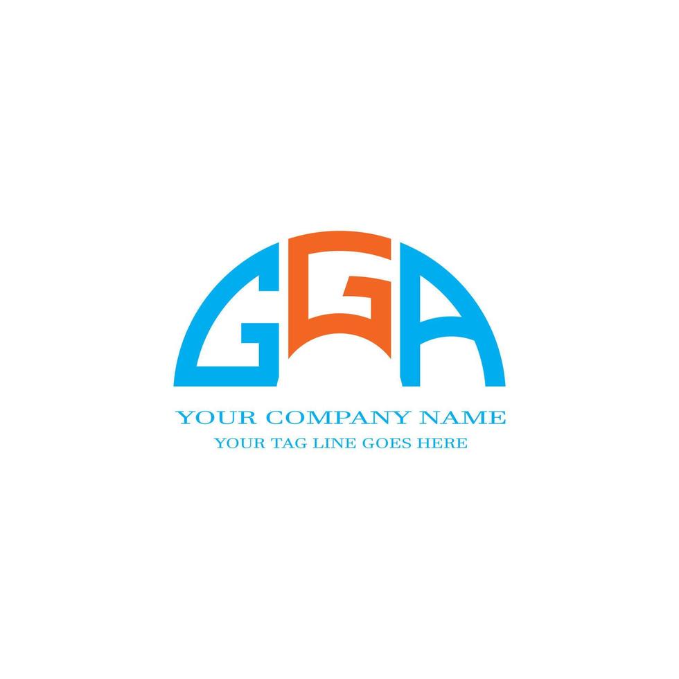 gga letter logo creatief ontwerp met vectorafbeelding vector