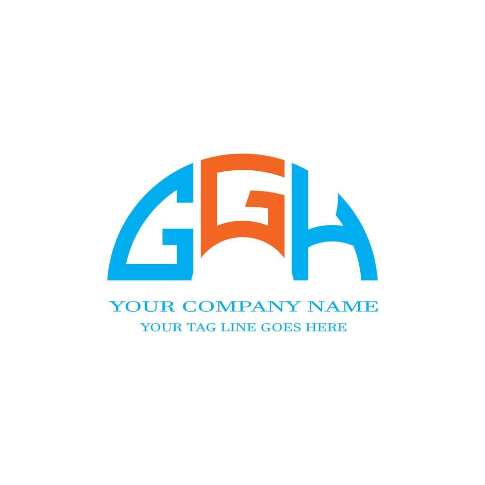 ggh letter logo creatief ontwerp met vectorafbeelding vector