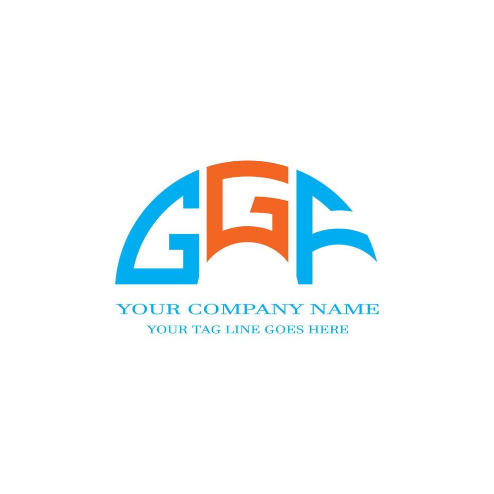 ggf letter logo creatief ontwerp met vectorafbeelding vector