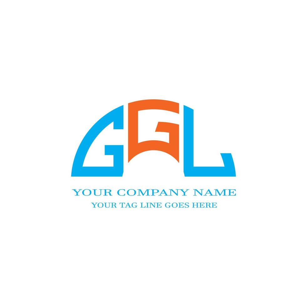 ggl letter logo creatief ontwerp met vectorafbeelding vector