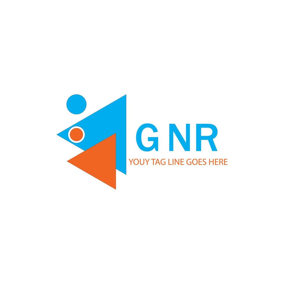 gnr brief logo creatief ontwerp met vectorafbeelding vector