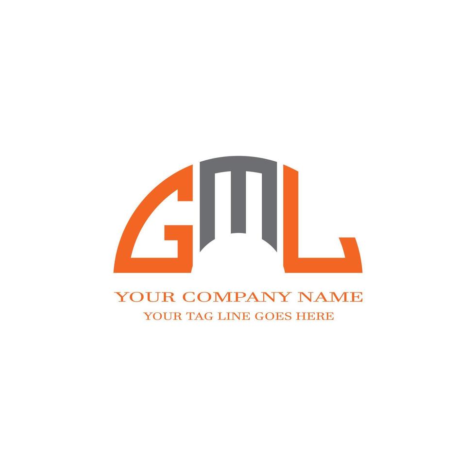 gml letter logo creatief ontwerp met vectorafbeelding vector