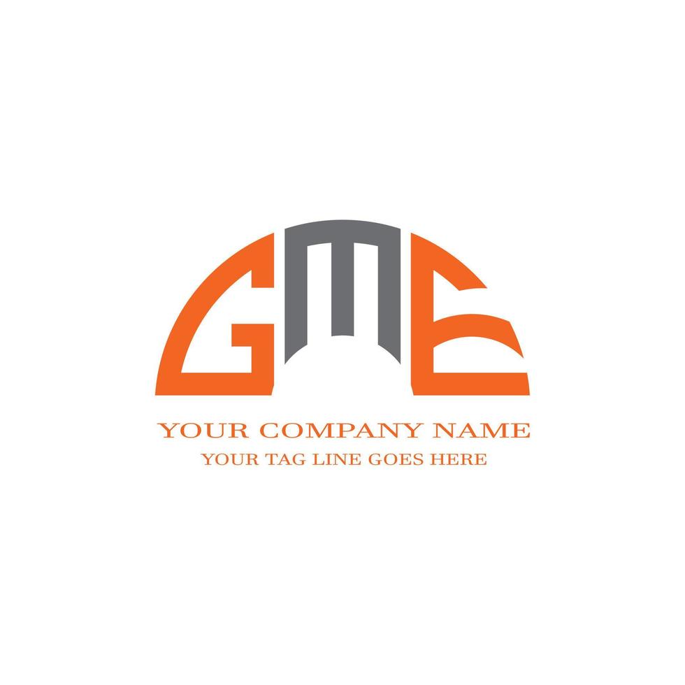 gme letter logo creatief ontwerp met vectorafbeelding vector