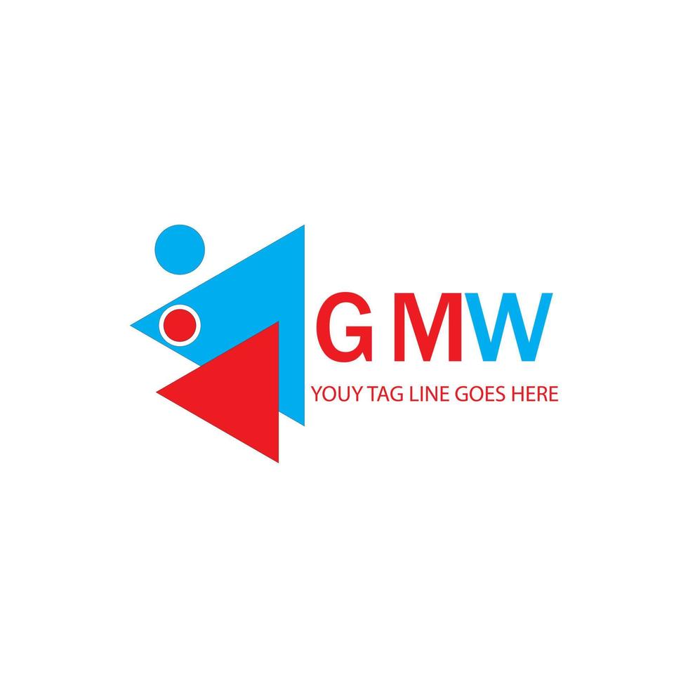 gmw letter logo creatief ontwerp met vectorafbeelding vector