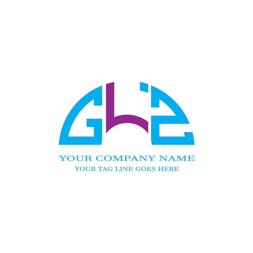 glz letter logo creatief ontwerp met vectorafbeelding vector