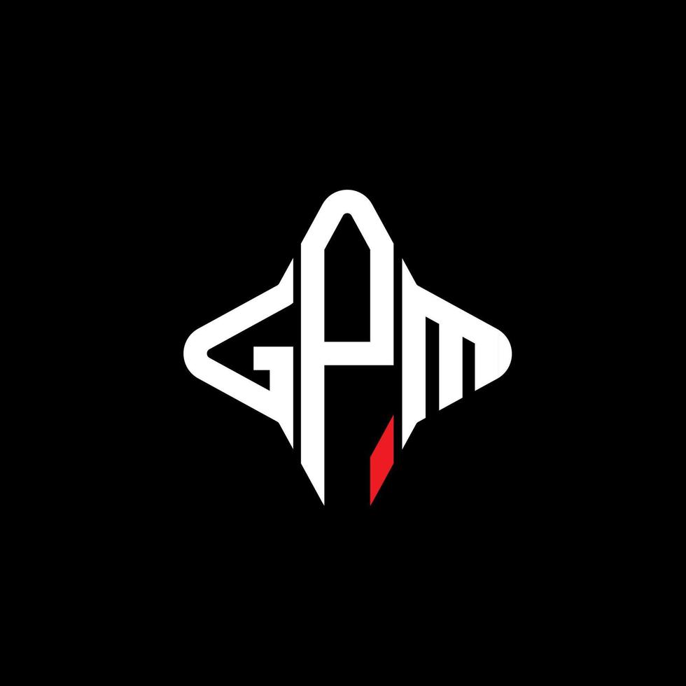 gpm letter logo creatief ontwerp met vectorafbeelding vector