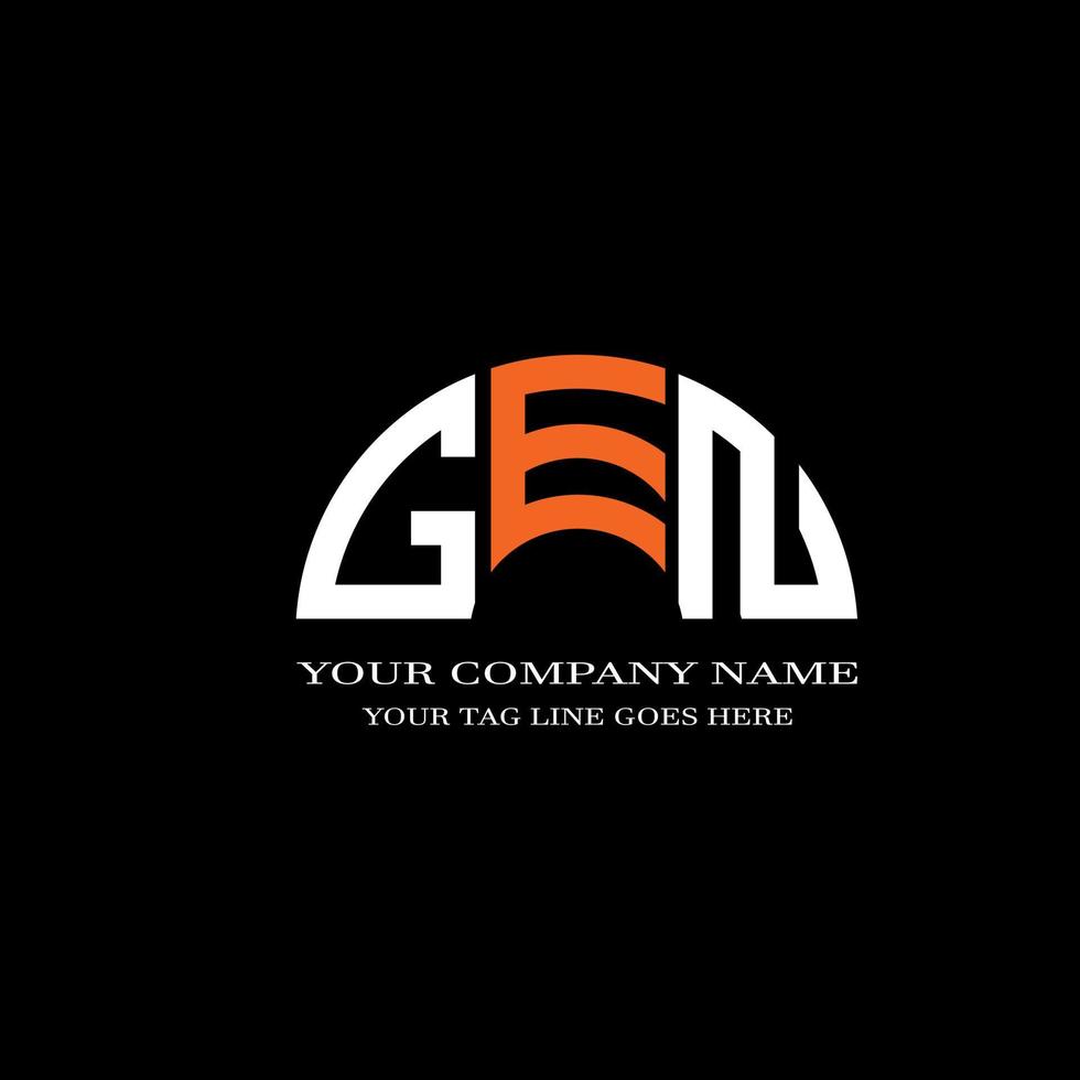 gen letter logo creatief ontwerp met vectorafbeelding vector