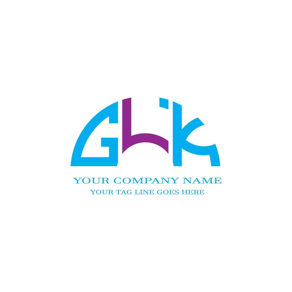 glk letter logo creatief ontwerp met vectorafbeelding vector