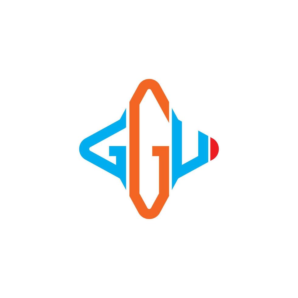 ggu letter logo creatief ontwerp met vectorafbeelding vector