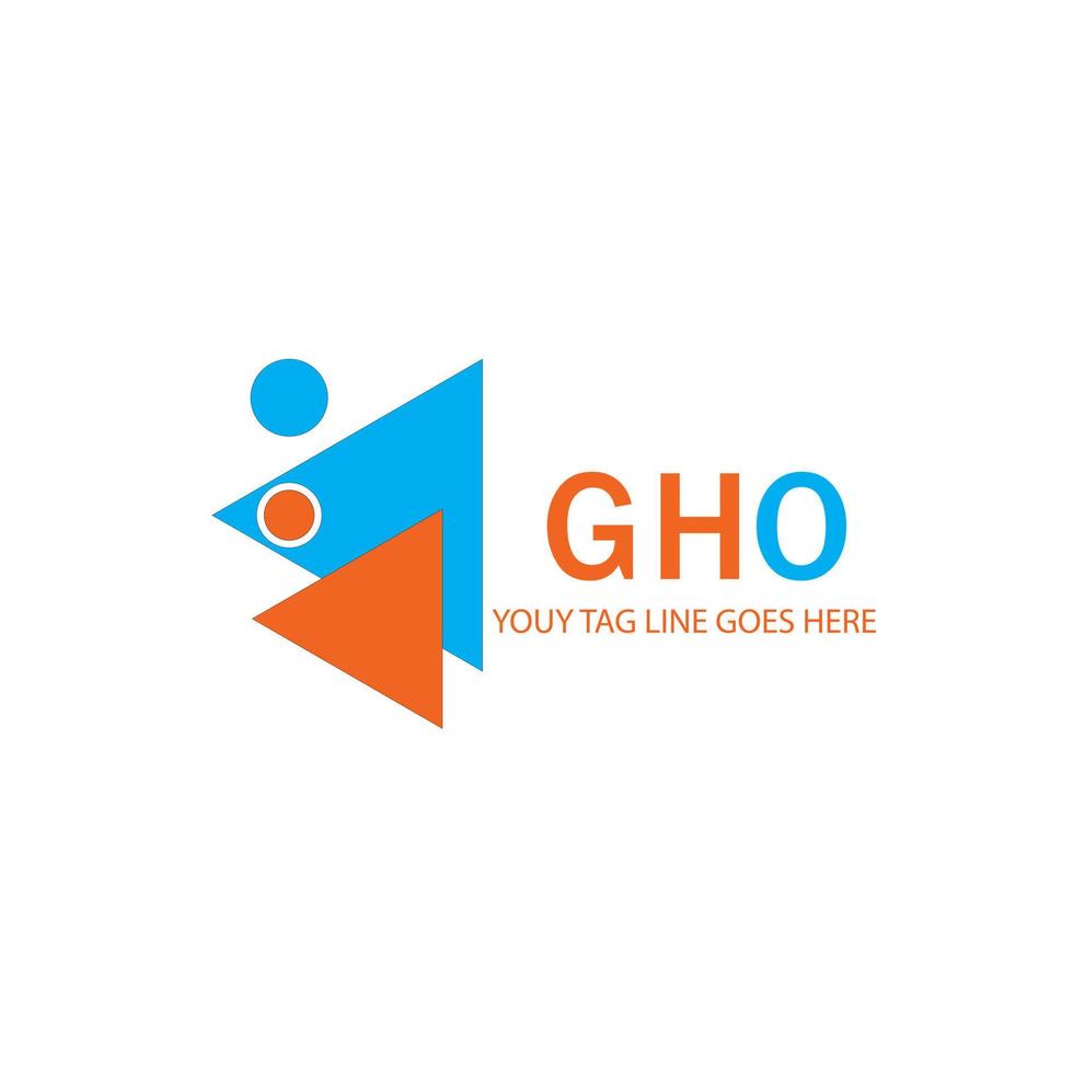 gho letter logo creatief ontwerp met vectorafbeelding vector