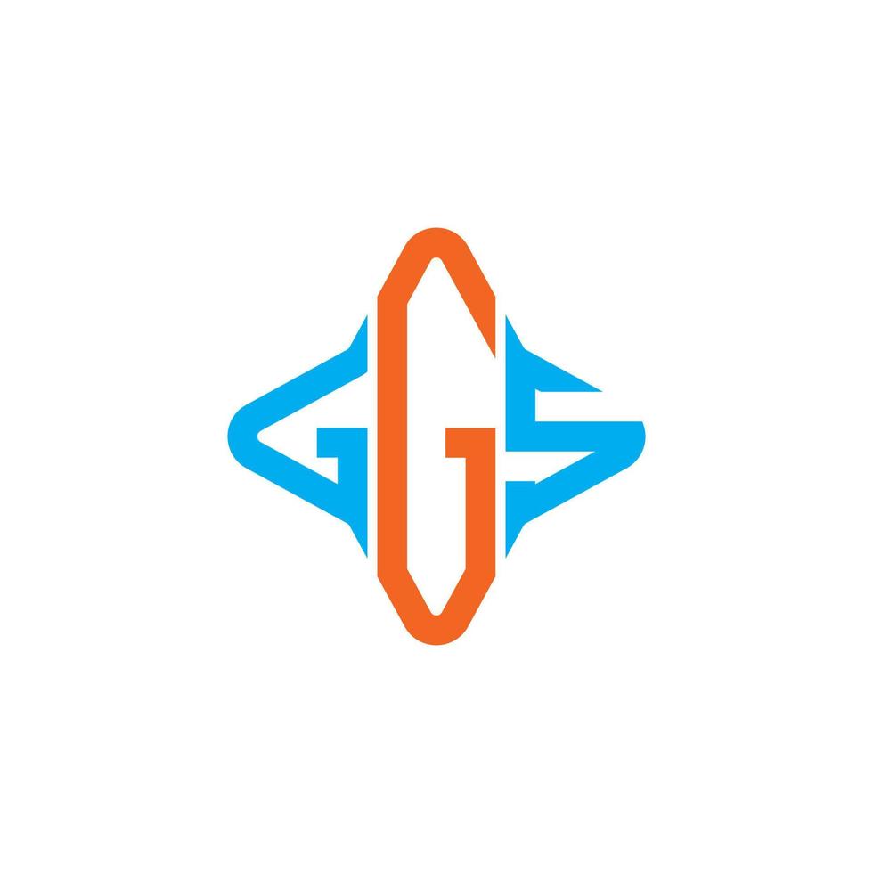 ggs letter logo creatief ontwerp met vectorafbeelding vector
