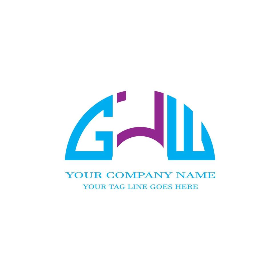 gjw letter logo creatief ontwerp met vectorafbeelding vector