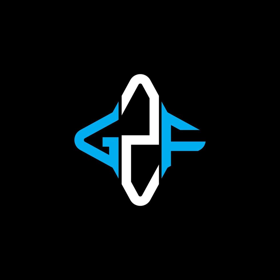 gzf letter logo creatief ontwerp met vectorafbeelding vector