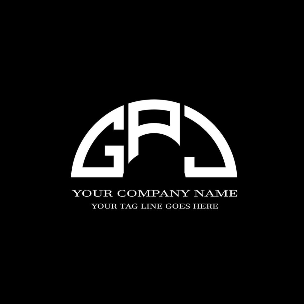 gpj letter logo creatief ontwerp met vectorafbeelding vector
