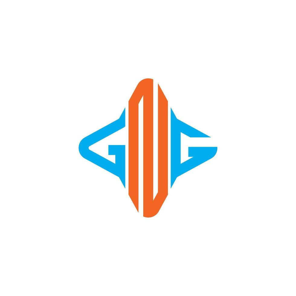 gng letter logo creatief ontwerp met vectorafbeelding vector