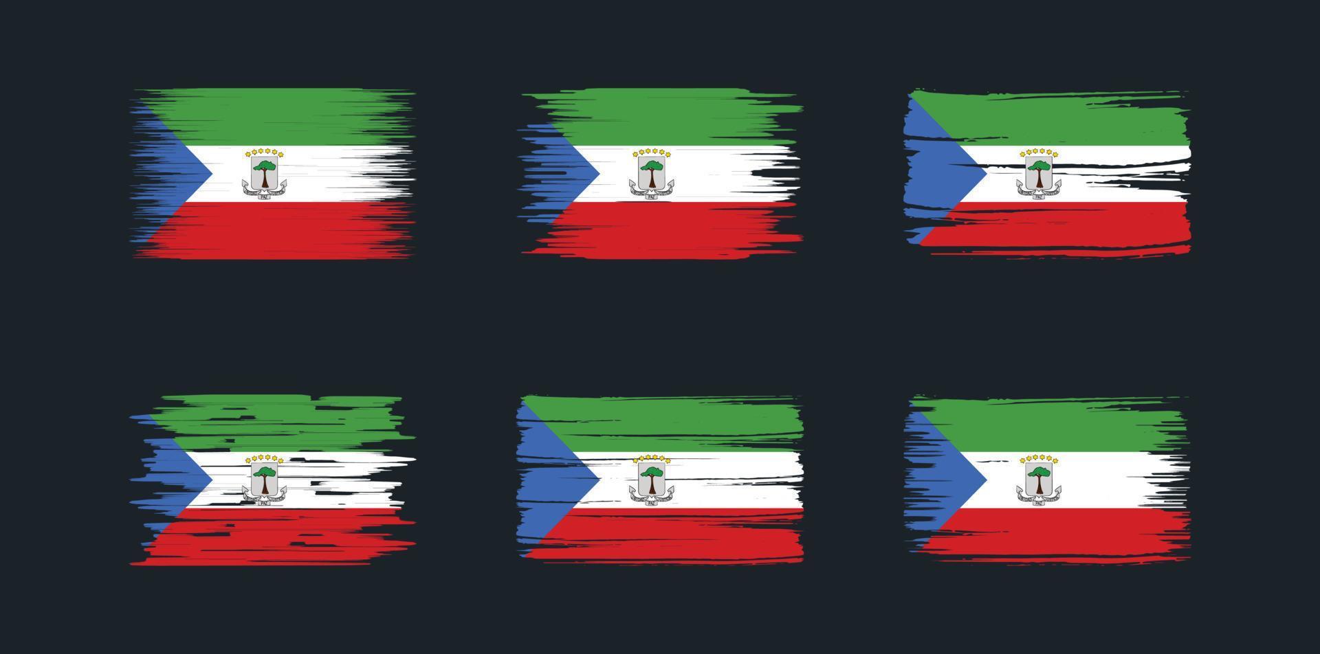 Equatoriaal-Guinea vlag collectie. nationale vlag vector