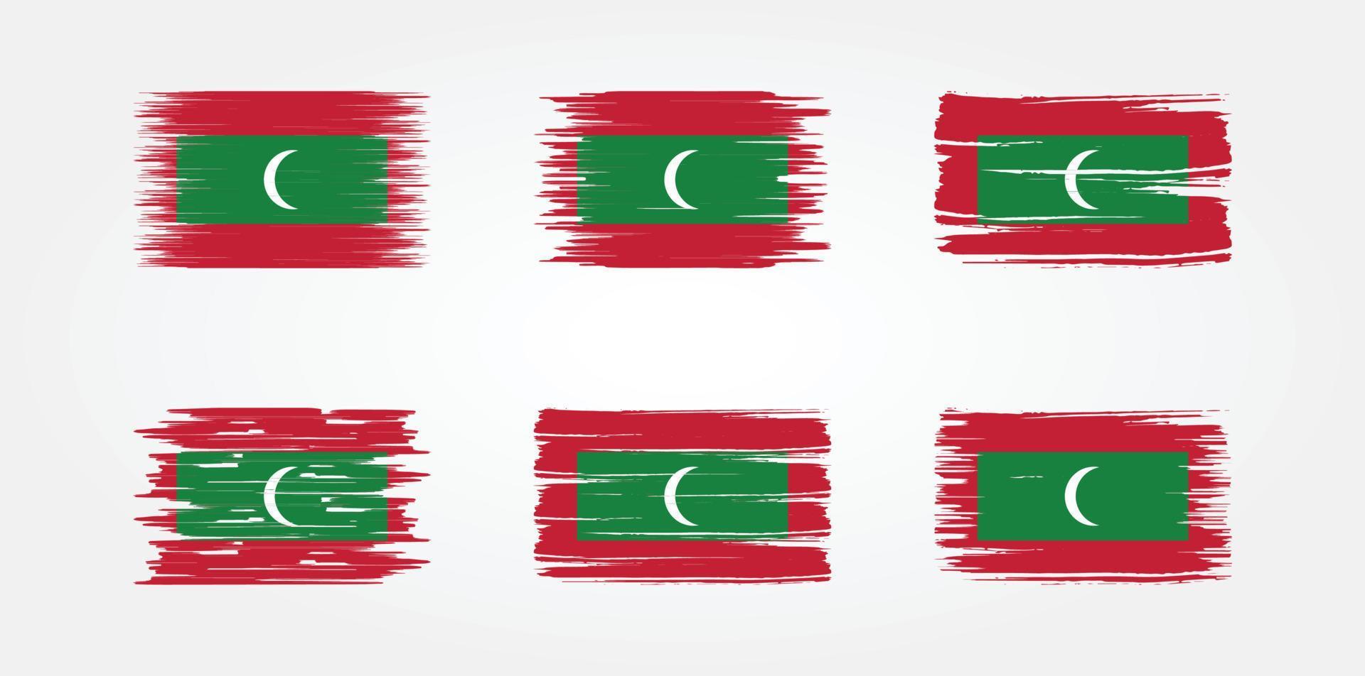 Maldiven vlag collectie. nationale vlag vector