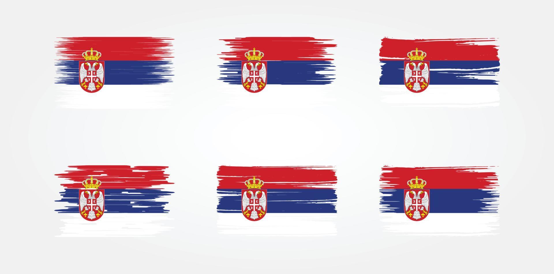 Servische vlag collectie. nationale vlag vector