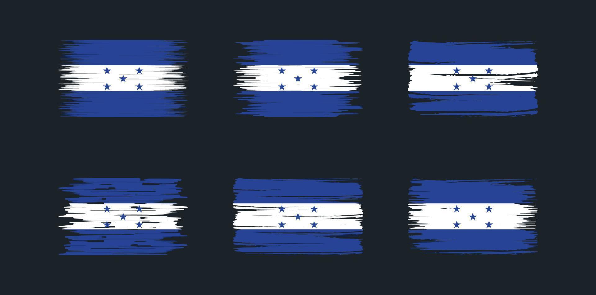 honduras vlag borstel collectie. nationale vlag vector