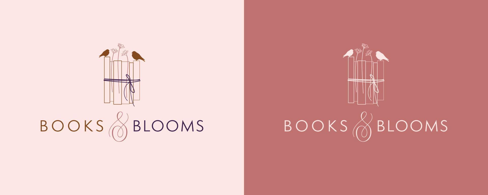 vector abstracte logo ontwerpsjabloon - online onderwijs en onderwijs concept - bloem, vogel en boek icoon - embleem voor boekhandels, cursussen, klassen en scholen. boeken en bloemen logo ontwerp