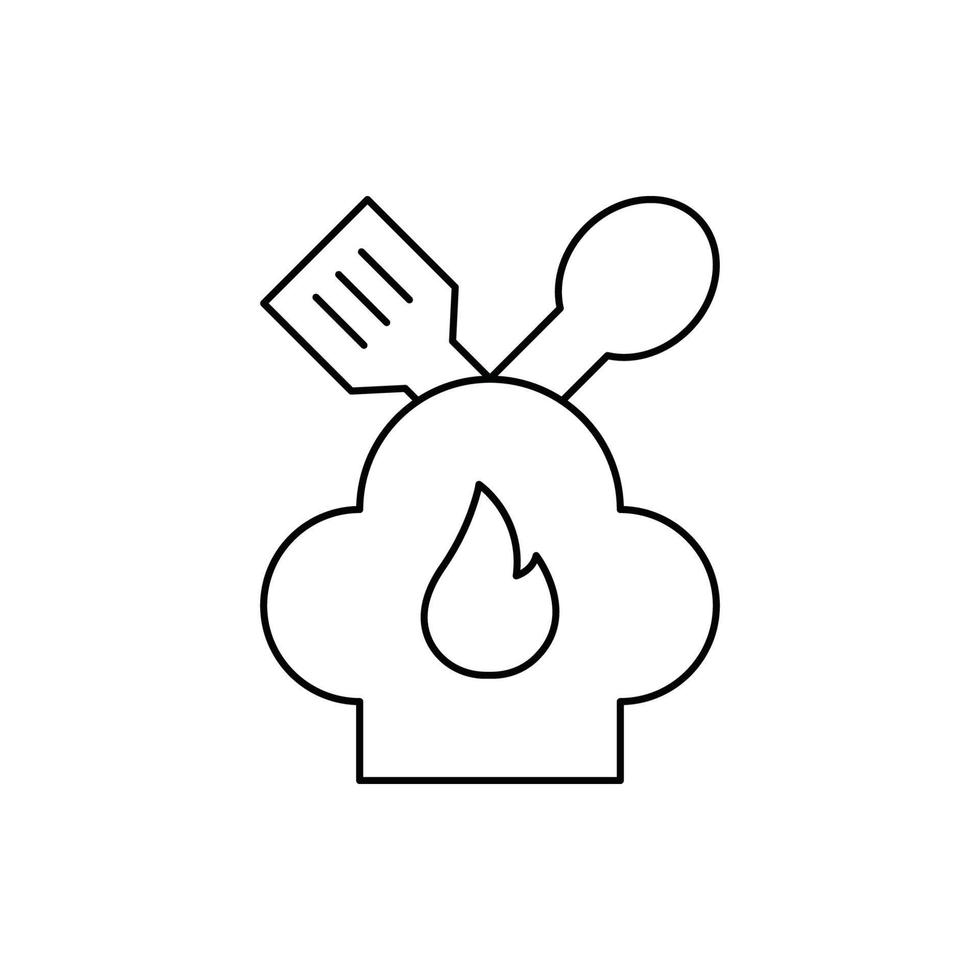 creatief koken chef-kok pictogram vector