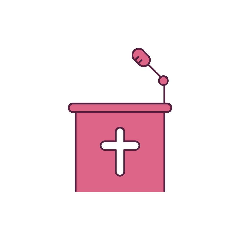 pictogram voor christelijke aanbiddingstoespraak vector