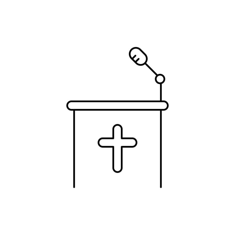 pictogram voor christelijke aanbiddingstoespraak vector