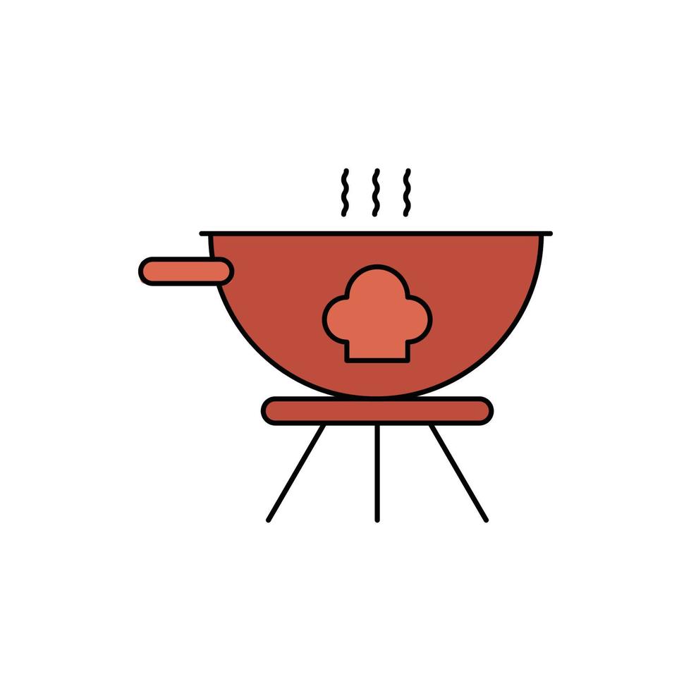 creatieve kookpan pictogram vector