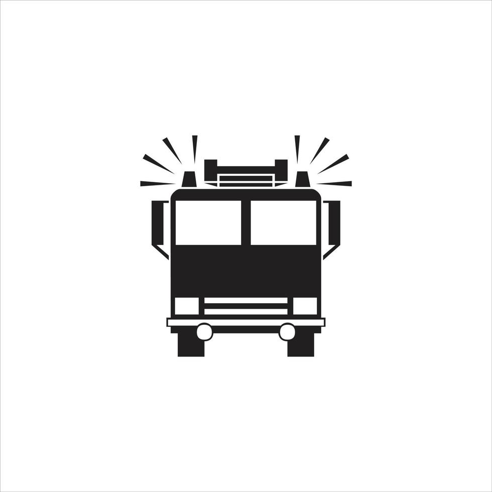 brandweerwagen pictogram logo ontwerpsjabloon. vector