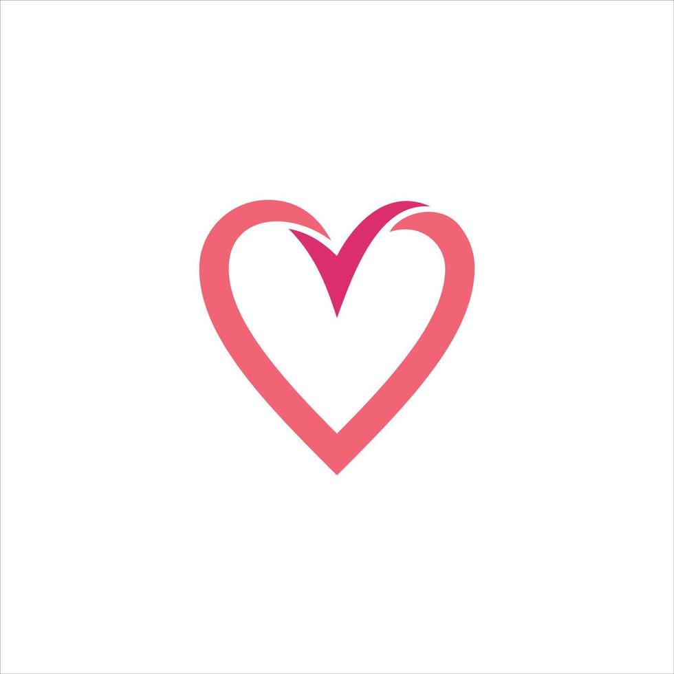 hart check logo ontwerpsjabloon. vector