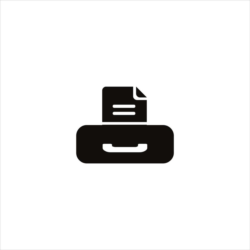 printer pictogram zwart logo, witte achtergrond. vector
