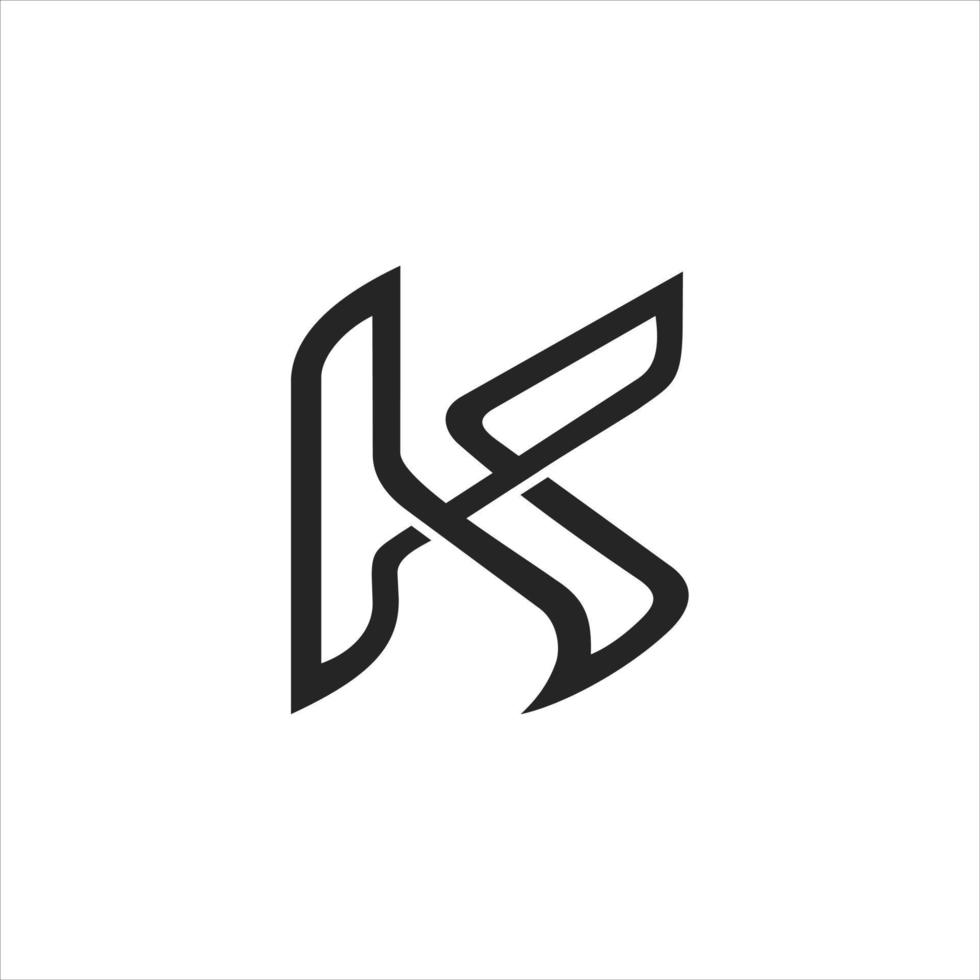 ks symbool monogram initialen logo ontwerpsjabloon. vector