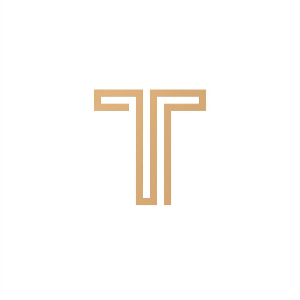 moderne brief monogram t logo vector ontwerpsjabloon.