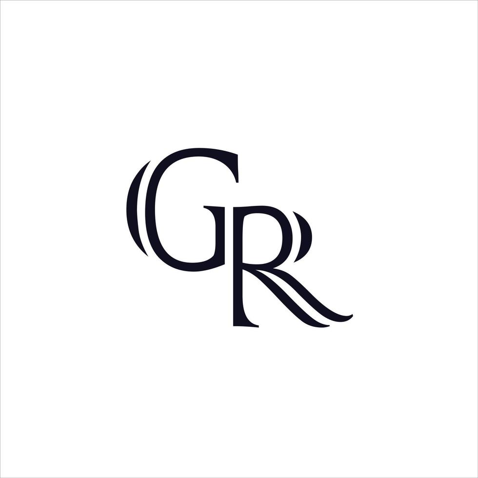 letter gr ontwerp logo vector. vector