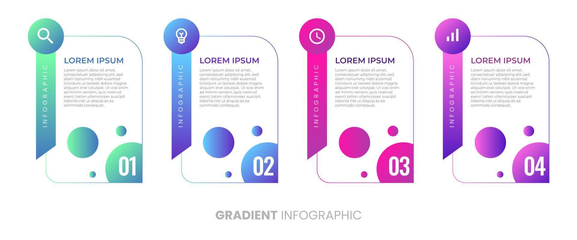 moderne kleurrijke gradiënt infographic vector