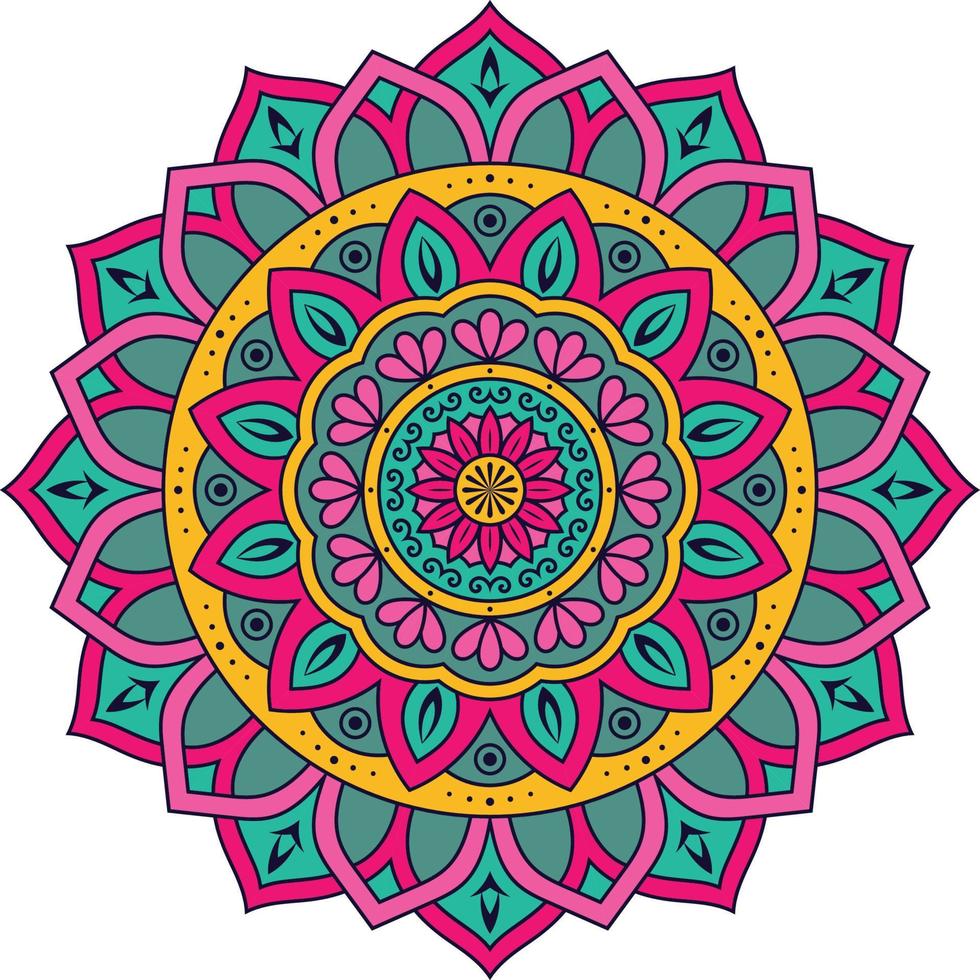 bloemen vintage mandala, vectorillustratie vector