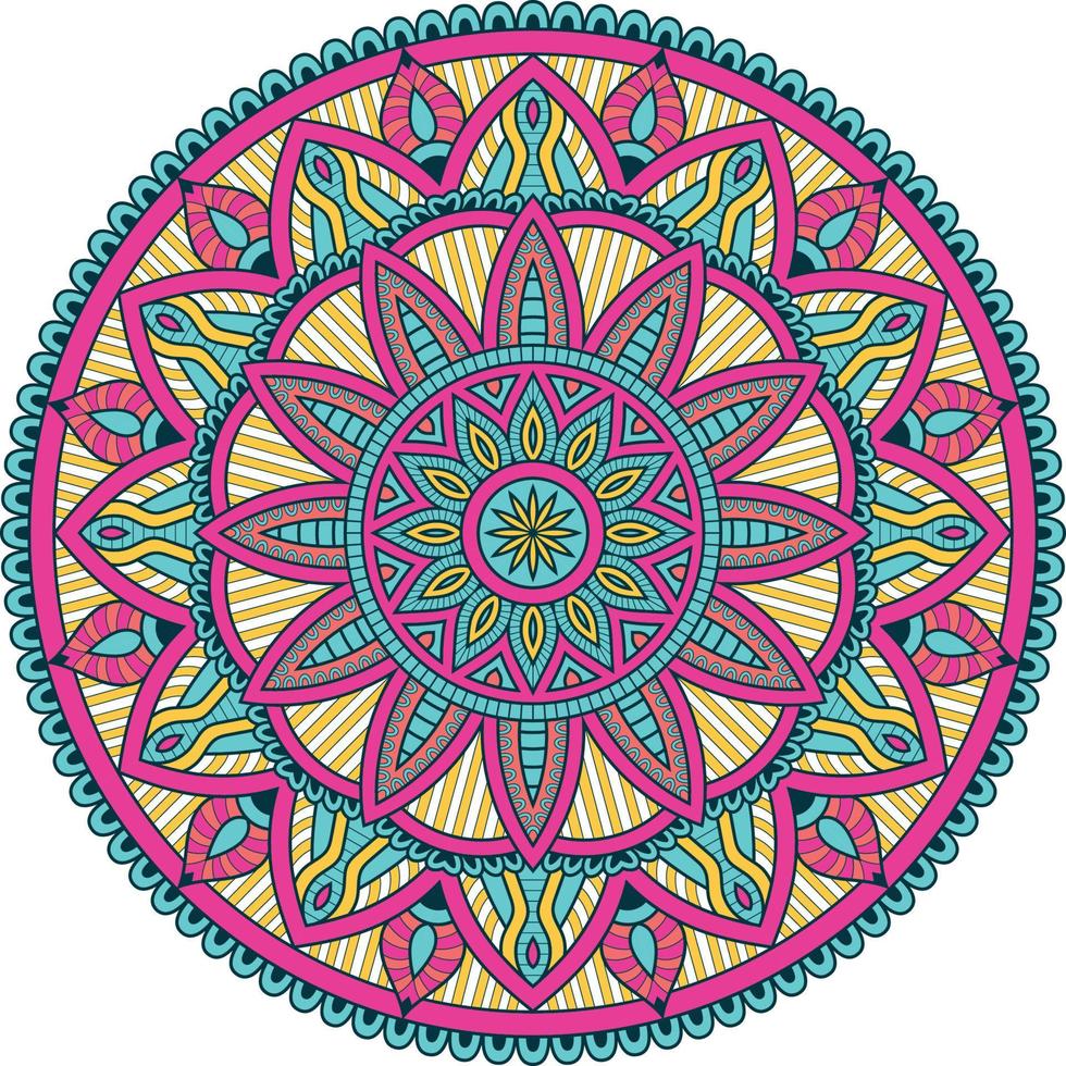 kleurrijk mandala-patroonontwerp als achtergrond vector