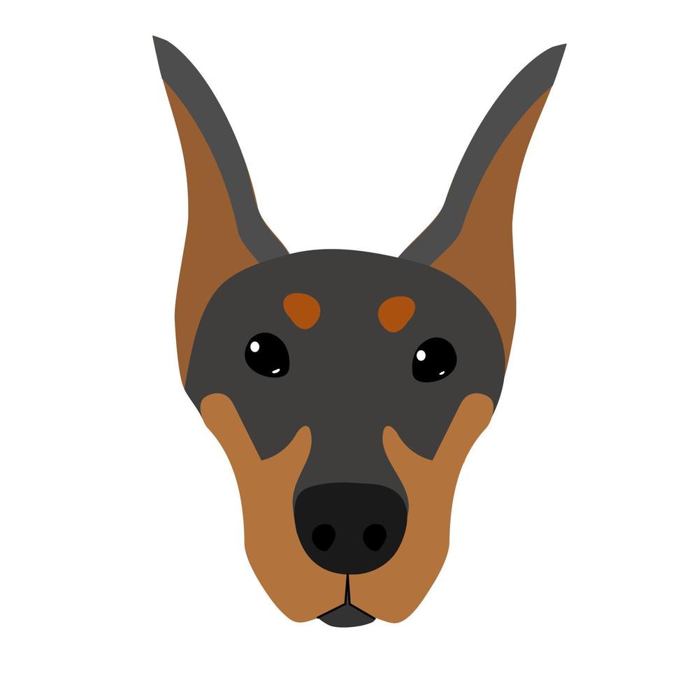 Duitse hond hoofd icons.vector vlakke afbeelding. vector