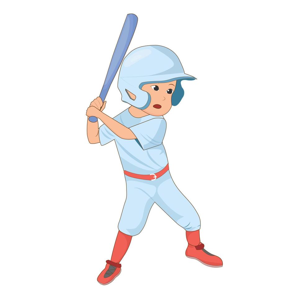 een kind dat honkbal speelt. vectorillustratie in vlakke stijl. vector
