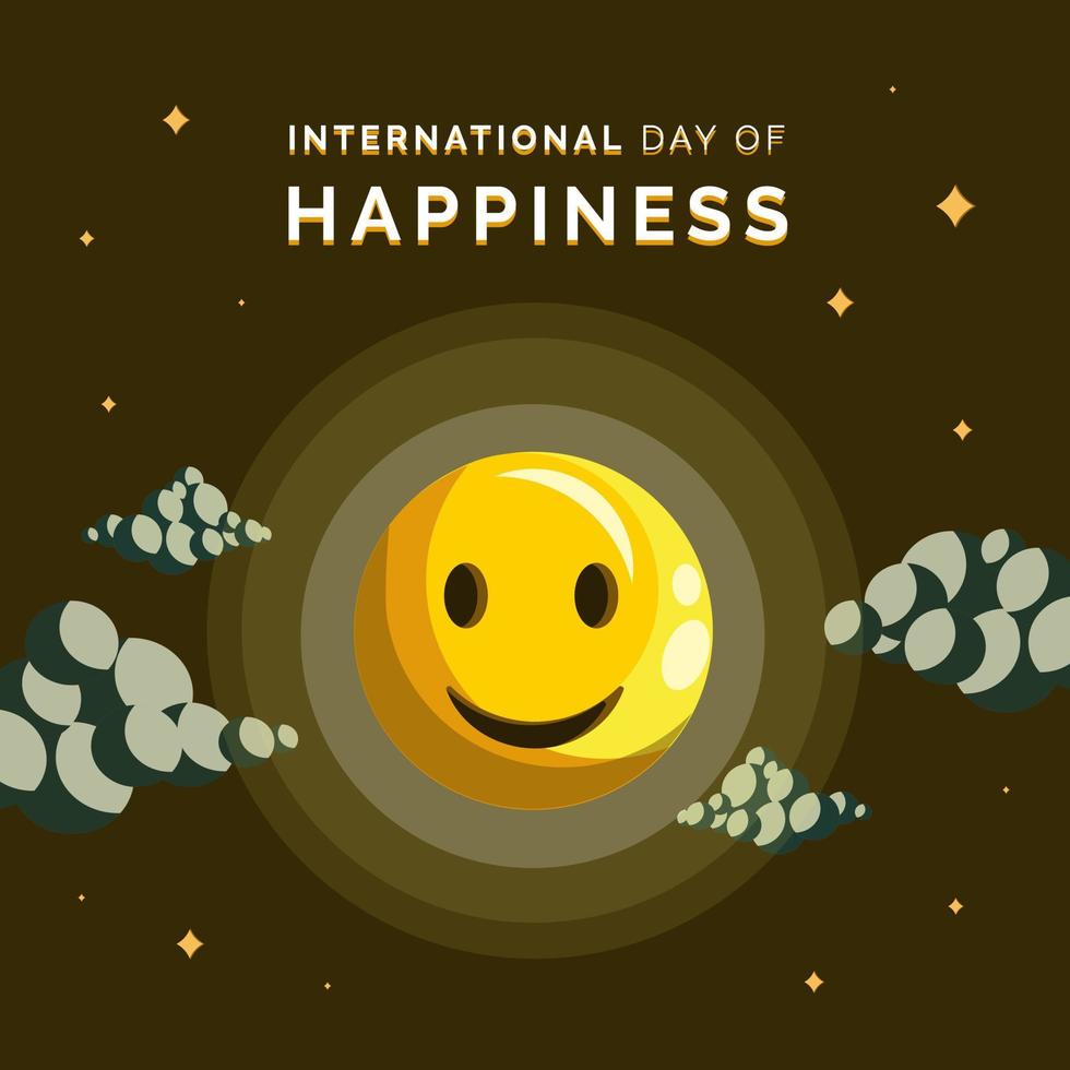 internationale dag van geluk vectorillustratie vector