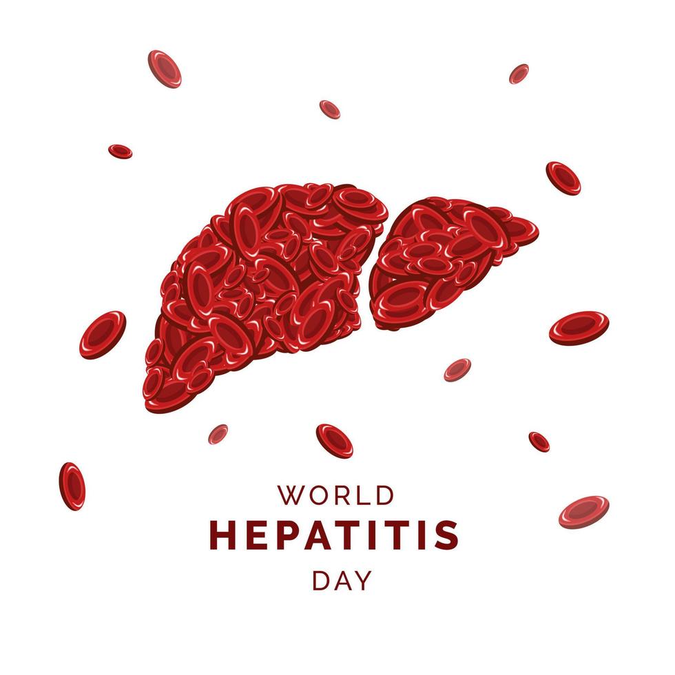 wereld hepatitis dag, ontwerp voor thema gezond medisch vector