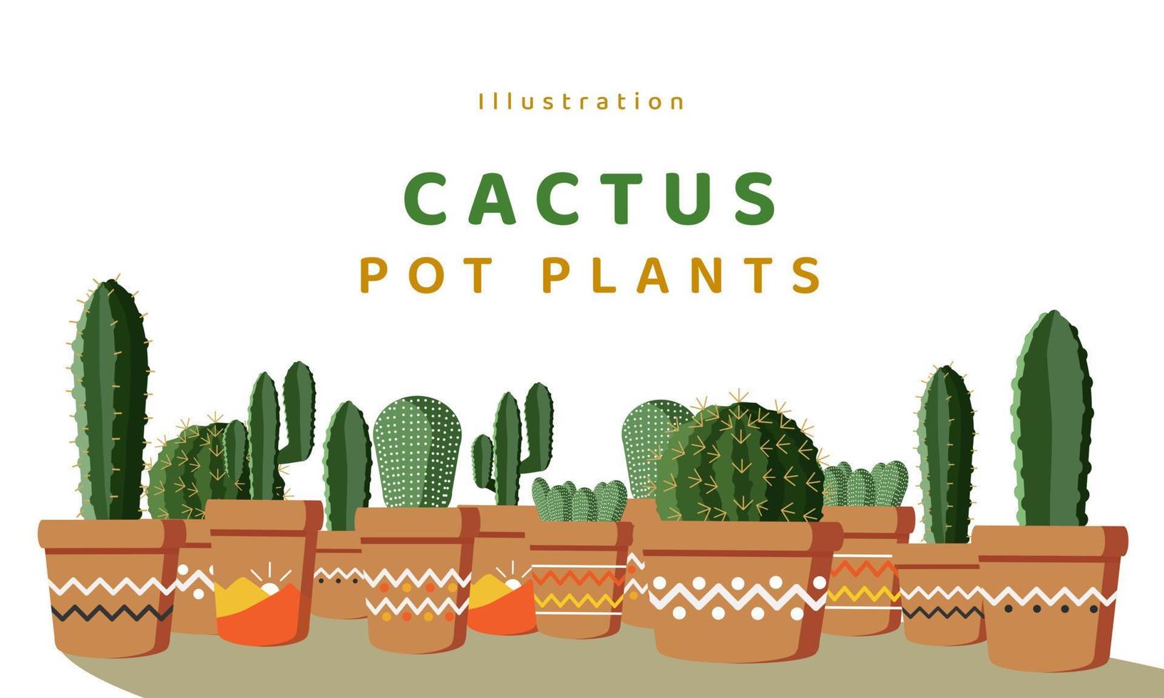 achtergrond afbeelding van cactus potplant vector