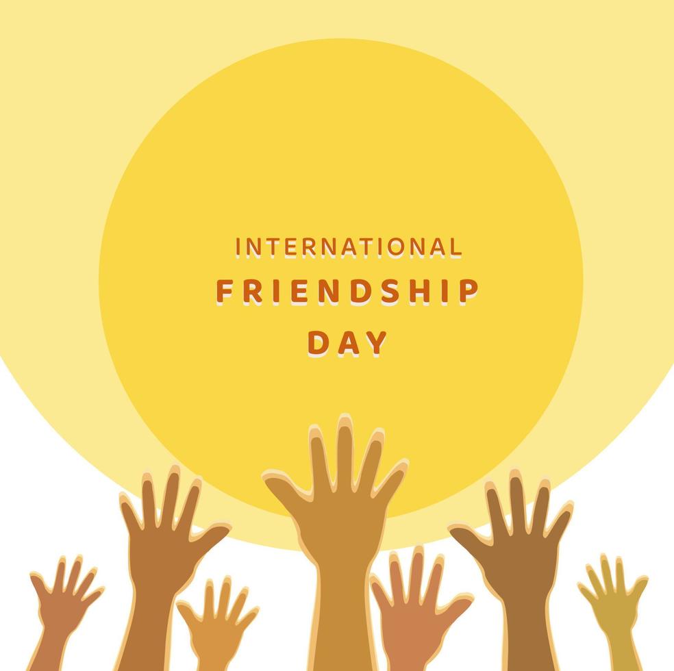 internationale vriendschapsdag, ontwerp voor thema vriendschap vector