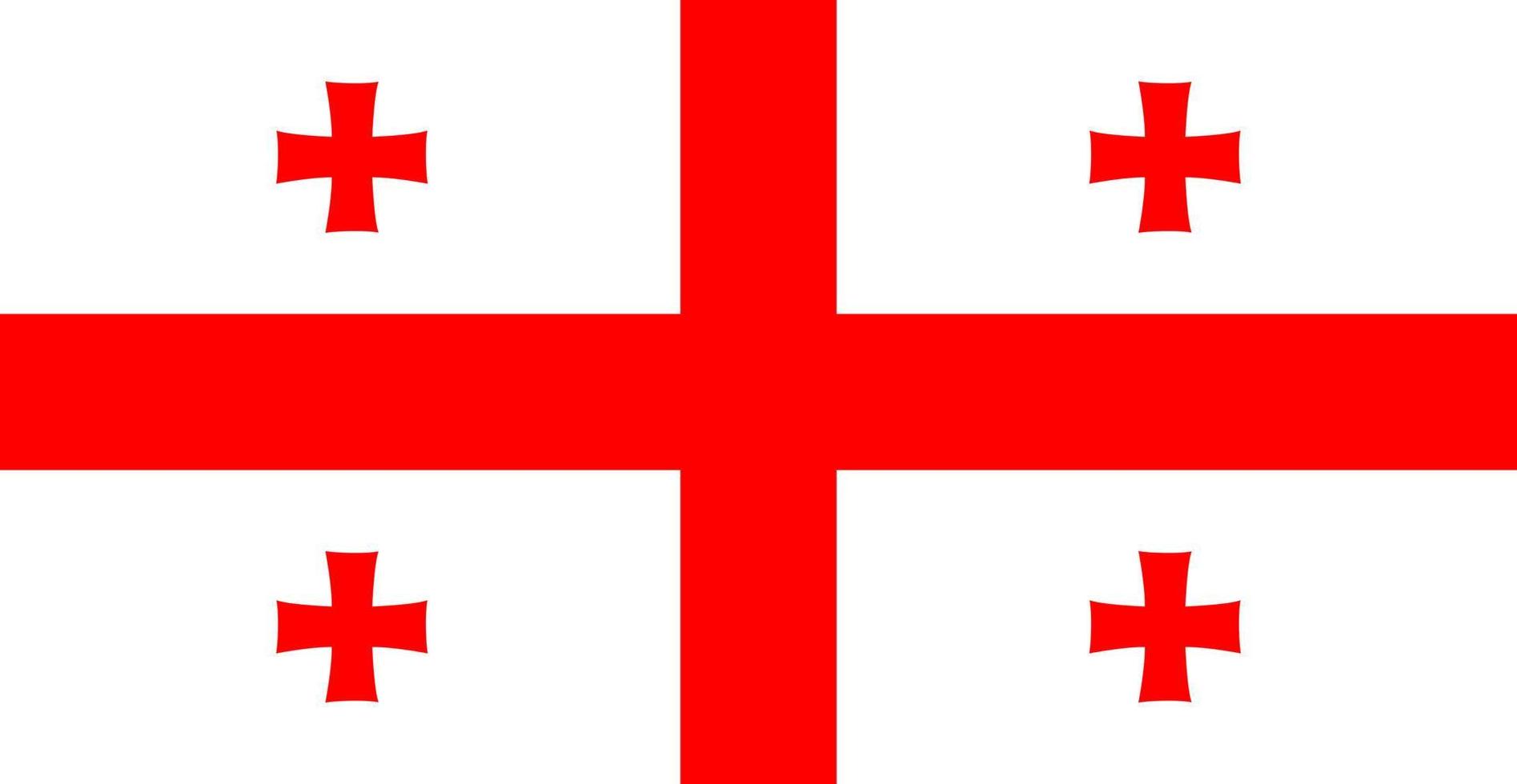 kleur geïsoleerde vector illustratie vlag van georgië