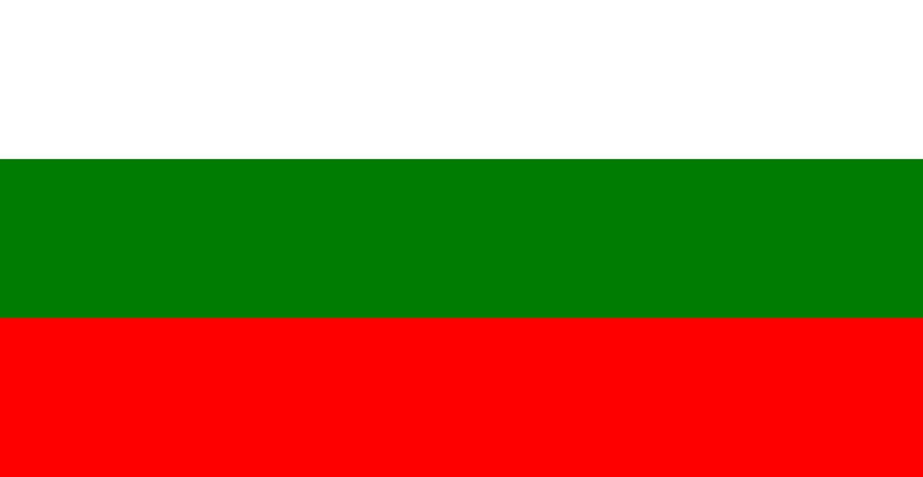 kleur geïsoleerde vectorillustratie van de vlag van bulgarije vector