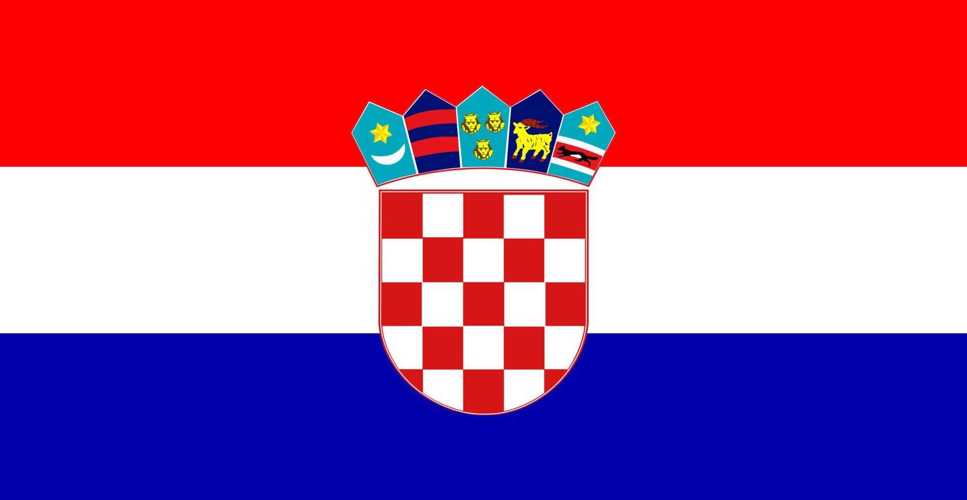 kleur geïsoleerde vectorillustratie van de vlag van kroatië vector